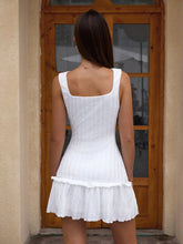Cut Out Backless Ruffle Hem Bodycon Dress